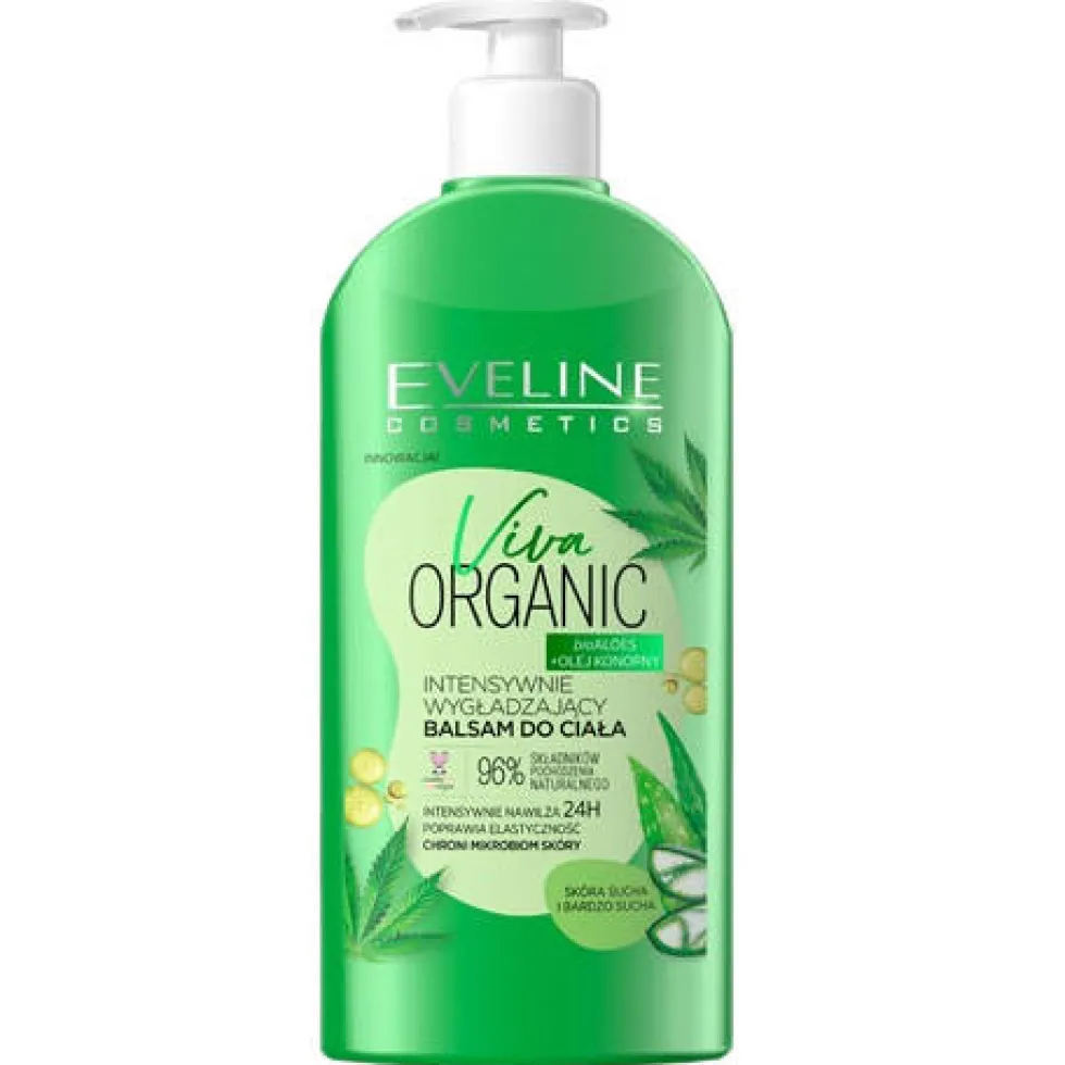 Eveline Cosmetics Viva Organic intensywnie wygładzający balsam do ciała bioAloes + Olej Konopny 350ml