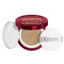 Eveline Cosmetics Wonder Match kryjący podkład cushion z niacynamidem i kwasem hialuronowym 02W Vanilla 15g