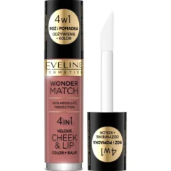 Eveline Cosmetics Wonder Match Velour Cheek&Lip róż i pomadka w płynie 05 4.5ml