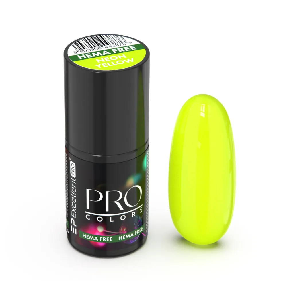 Excellent PRO Pro Colors Hema Free lakier hybrydowy 26 Neon Yellow 7g