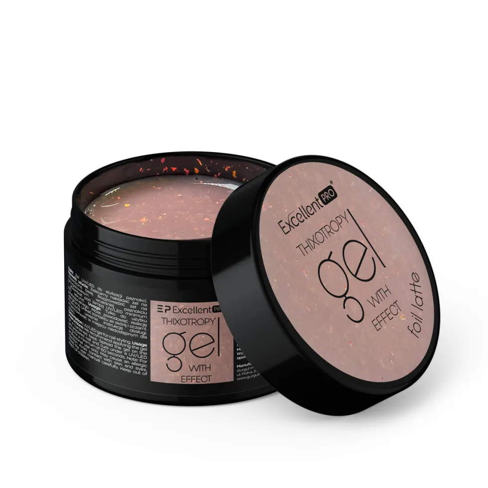 Excellent PRO Thixotropy Gel With Effect żel budujący Foil Latte 15g