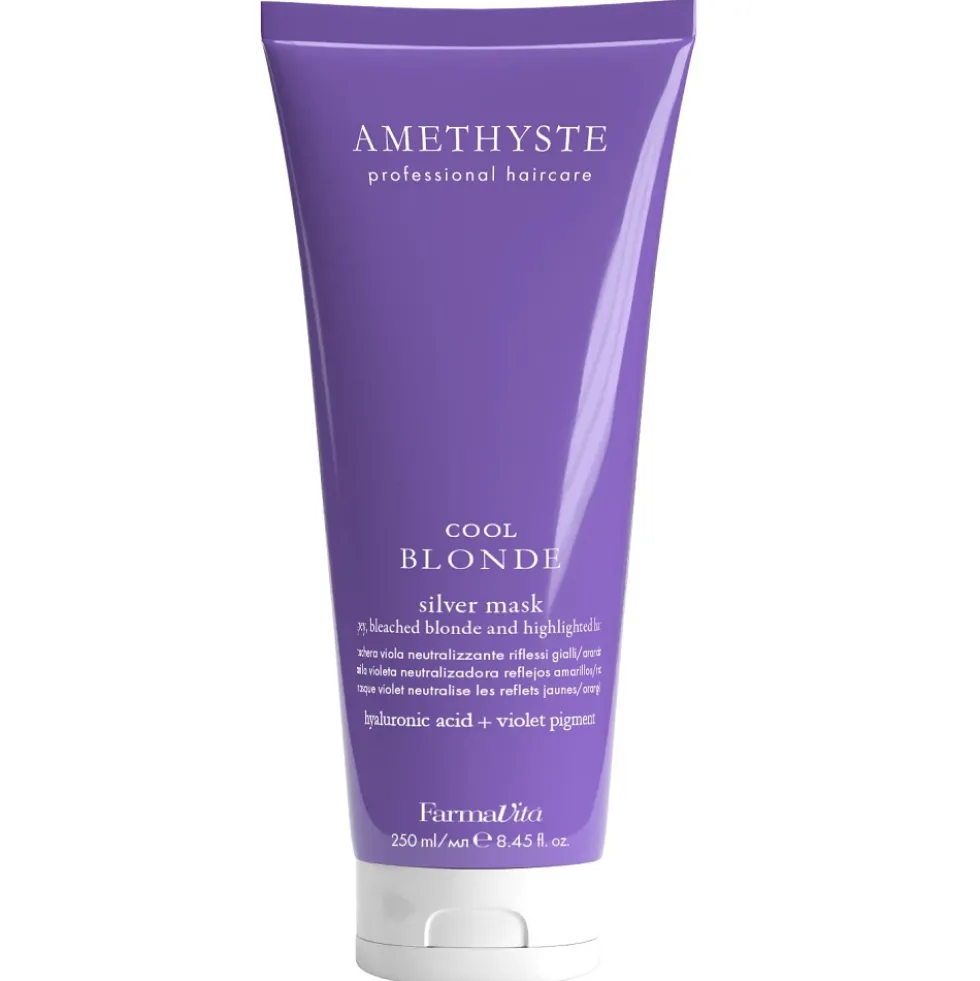 Farmavita Amethyste Cool Blonde maska do włosów siwych i rozjaśnianych 250ml