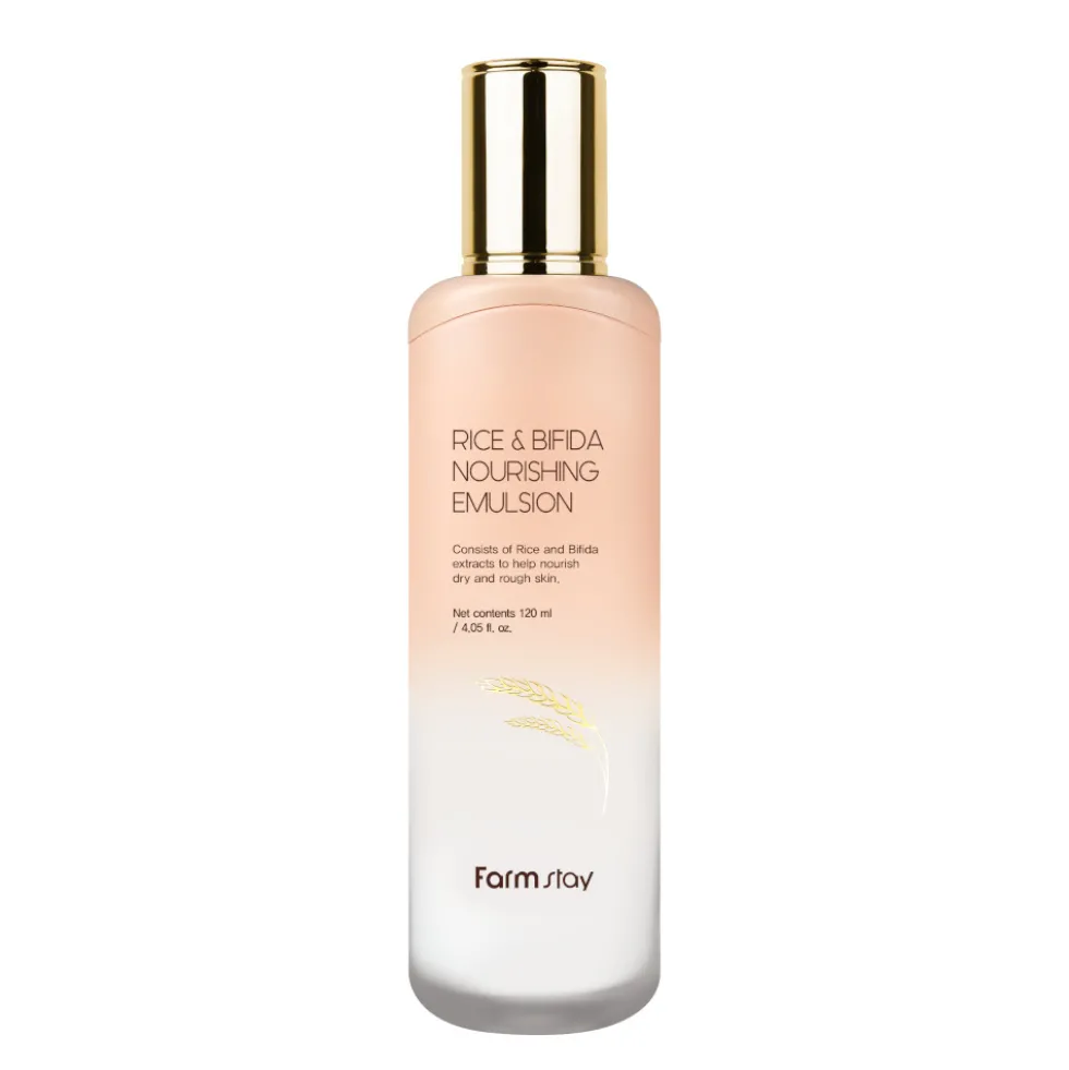 FarmStay Rice & Bifida Nourishing Emulsion odżywcza emulsja do twarzy z ryżem i fermentami 120ml