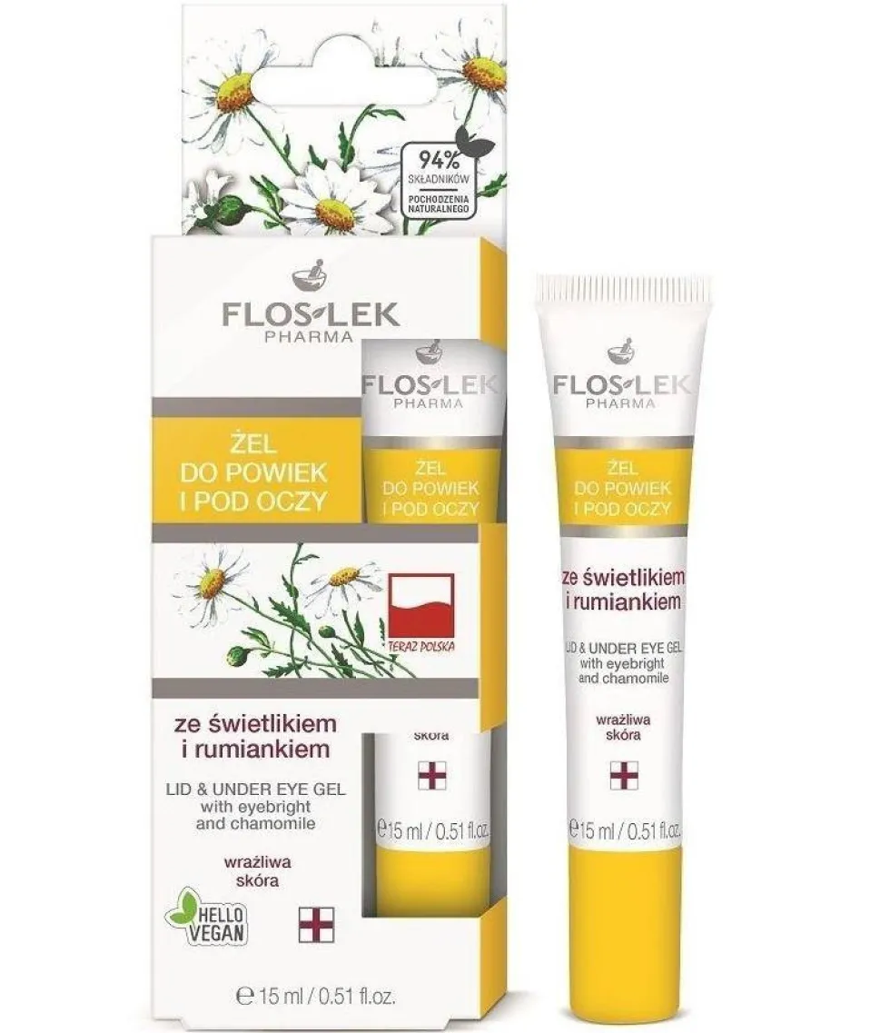 Floslek Żel do powiek i pod oczy ze świetlikiem i rumiankiem 15ml