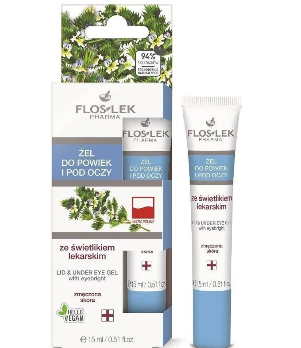 Floslek Żel do powiek i pod oczy ze świetlikiem lekarskim 15ml