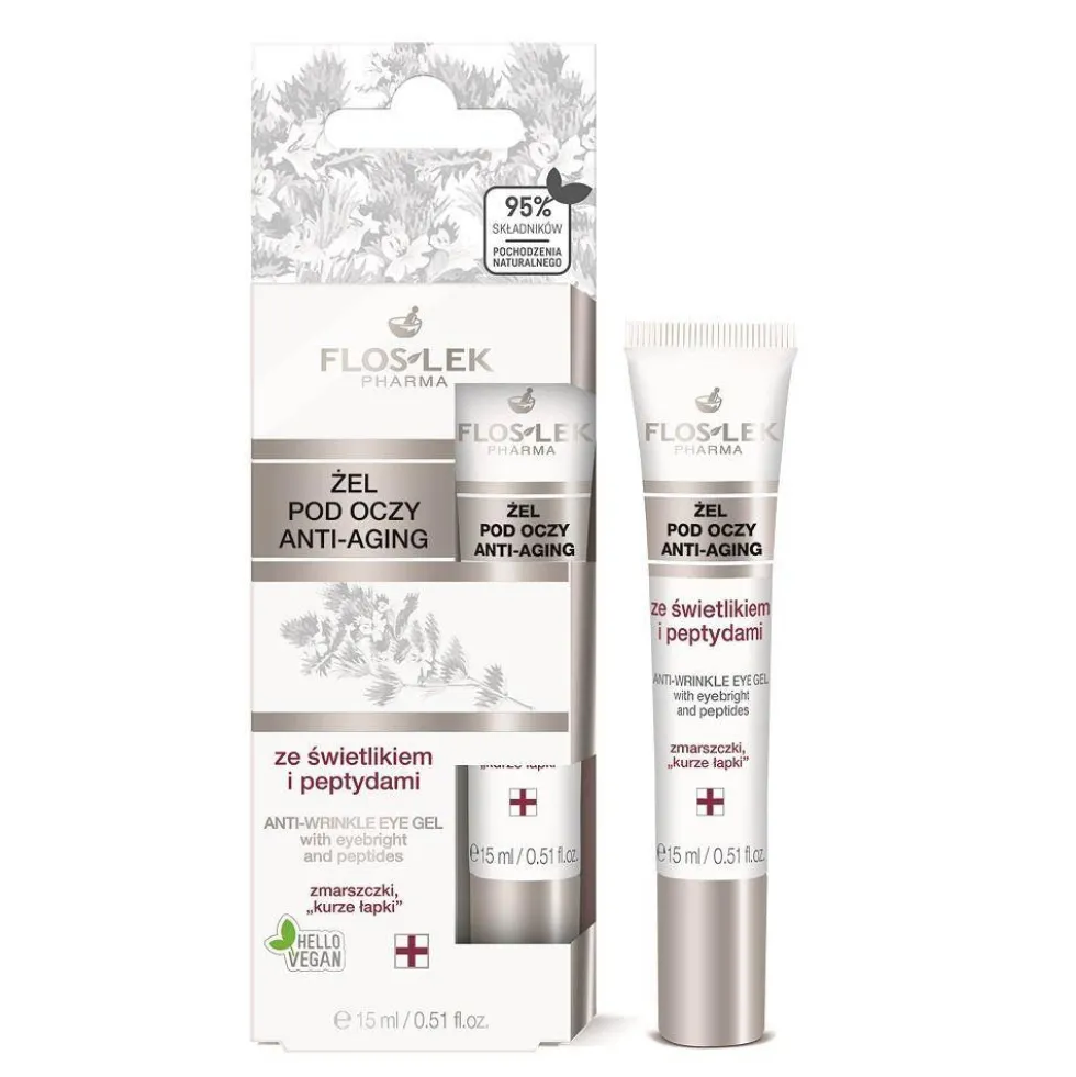 Floslek Żel pod oczy anti-aging ze świetlikiem i peptydami 15ml