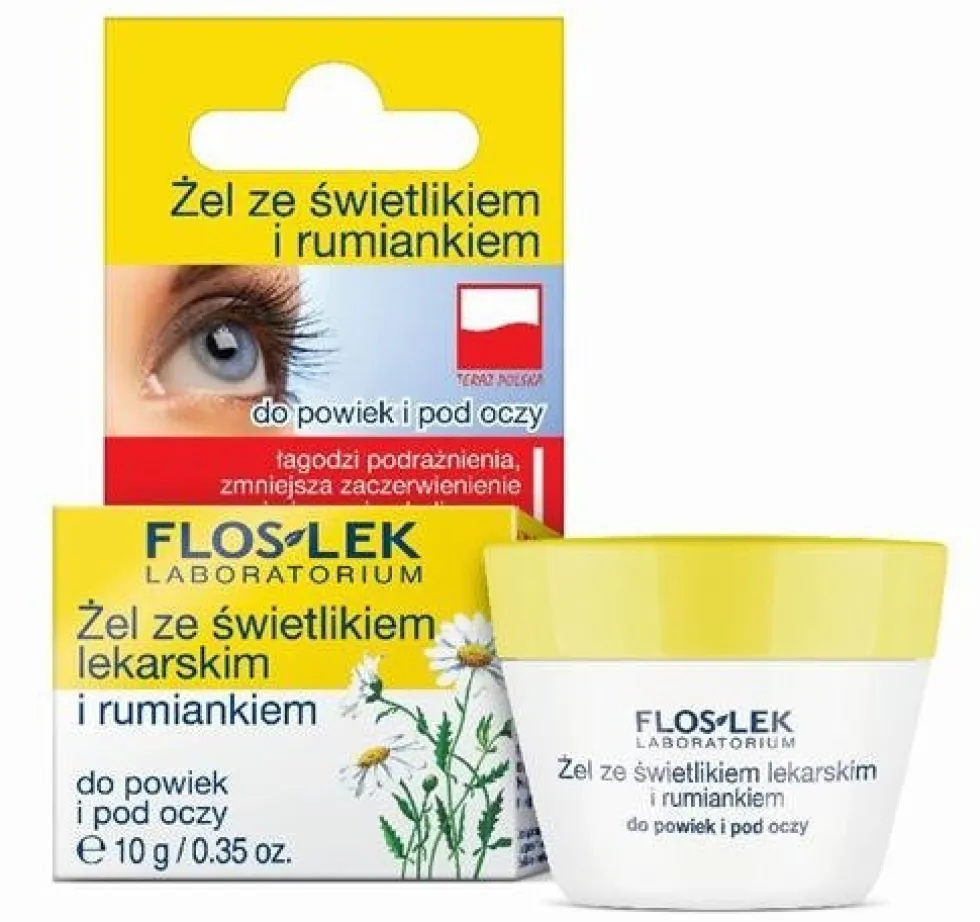 Floslek Żel ze świetlikiem lekarskim i rumiankiem do powiek i pod oczy 10g