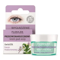Floslek Przeciwzmarszczkowy krem pod oczy ze świetlikiem i kwasem hialuronowym 15ml