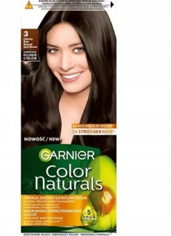 Garnier Color Naturals odżywcza farba do włosów 3 Ciemny Brąz