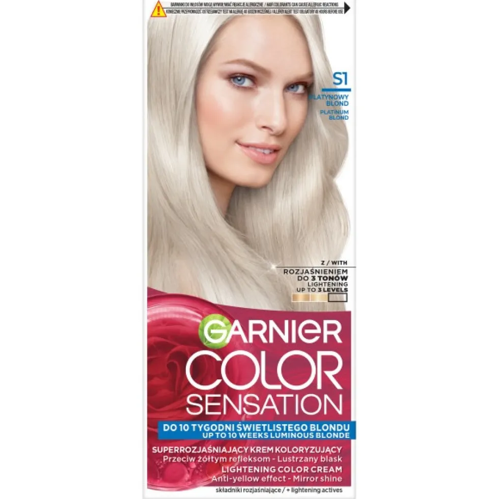 Garnier Color Sensation superrozjaśniający krem koloryzujący S1 Platynowy Blond