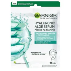 Garnier Hyaluronic Aloe Serum rewitalizująca maska na tkaninie z kwasem hialuronowym i organicznym ekstraktem z aloesu 28g