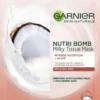 Garnier Nutri Bomb mleczna maska na tkaninie z mleczkiem kokosowym i kwasem hialuronowym 28g