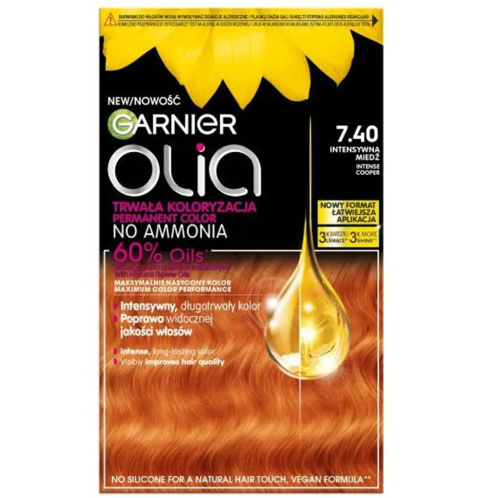 Garnier Olia farba do włosów 7.40 Intensywna Miedź