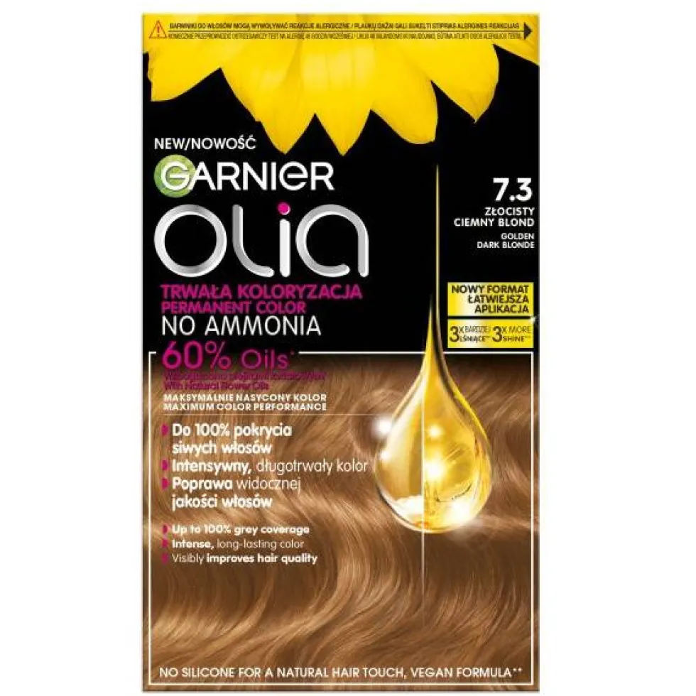 Garnier Olia farba do włosów 7.3 Złocisty Ciemny Blond