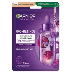 Garnier Pro-Retinol wygładzająca serum-maska na tkaninie 22g