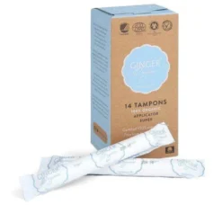 Ginger Organic Tampons tampony organiczne z aplikatorem Super 14szt