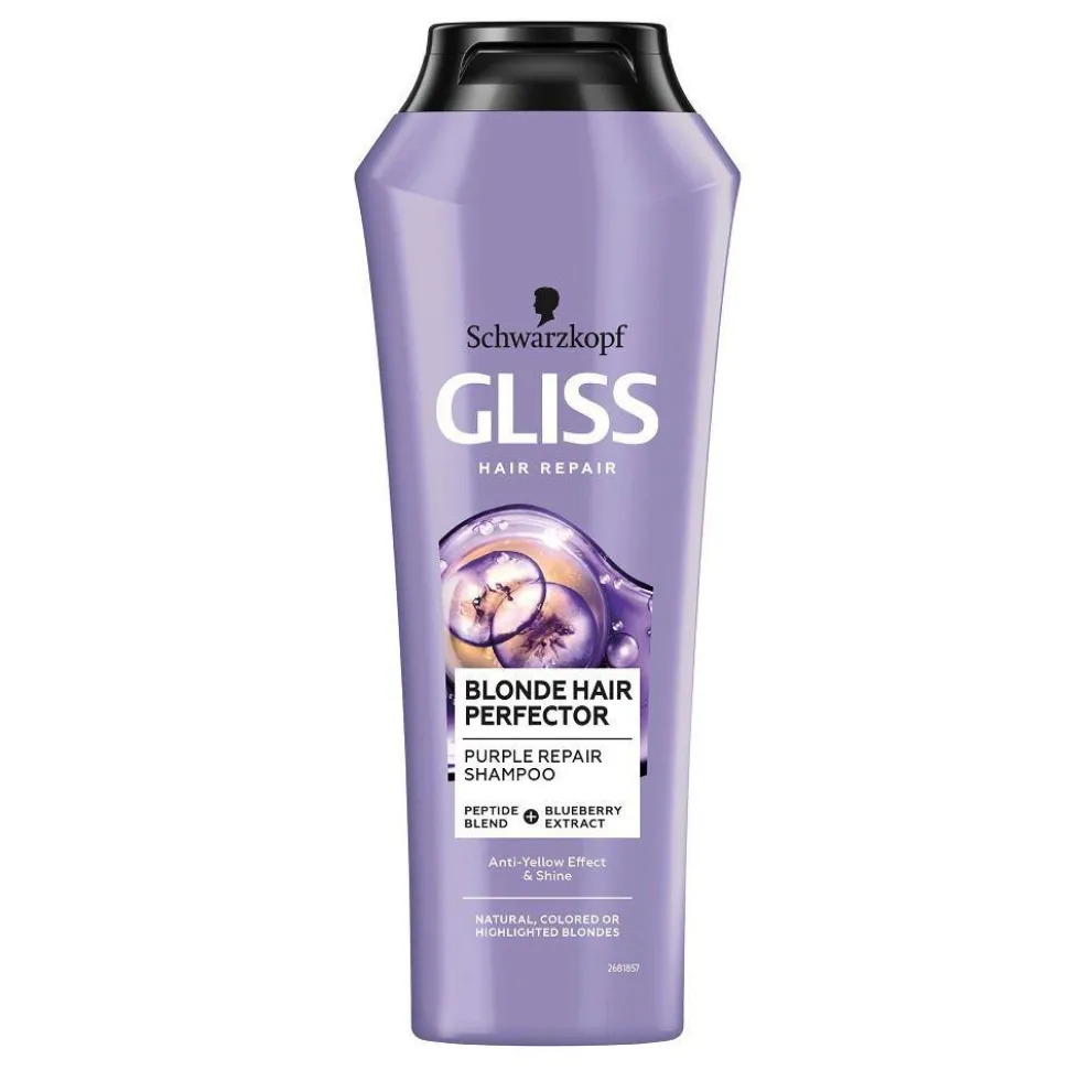 Gliss Blonde Hair Perfector Shampoo szampon do naturalnych farbowanych lub rozjaśnianych blond włosów 250ml