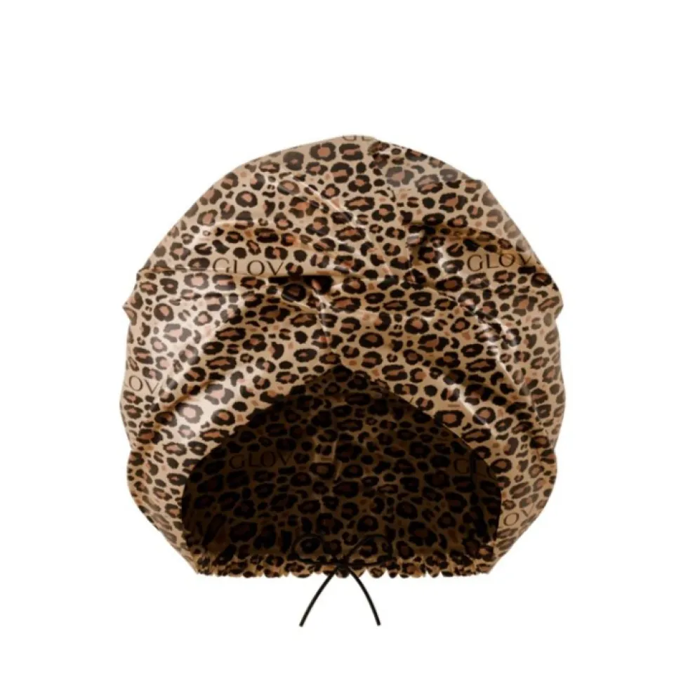 Glov Dwuwarstwowy satynowy czepek do spania Cheetah