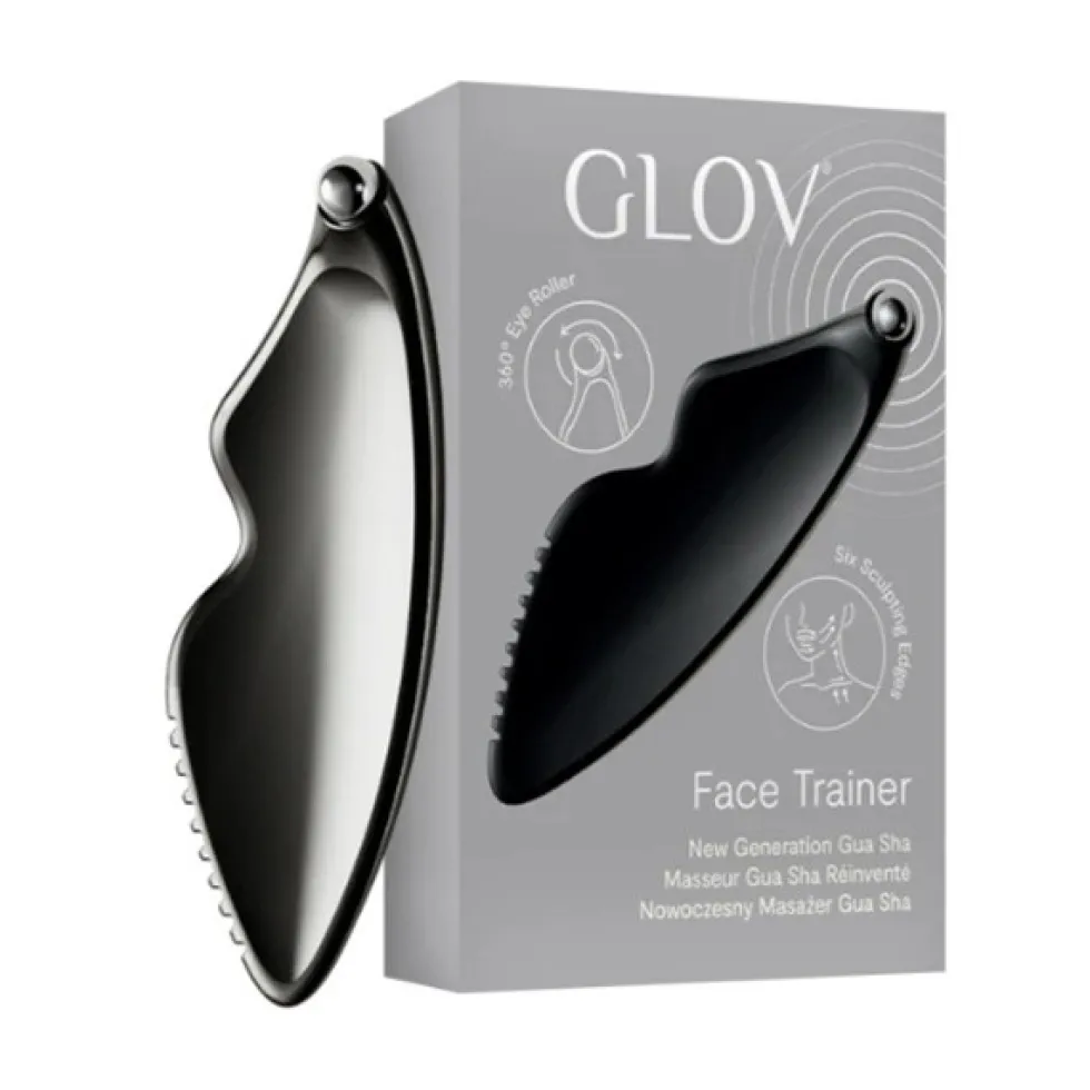 Glov Face Trainer nowoczesny masażer Gua Sha Black