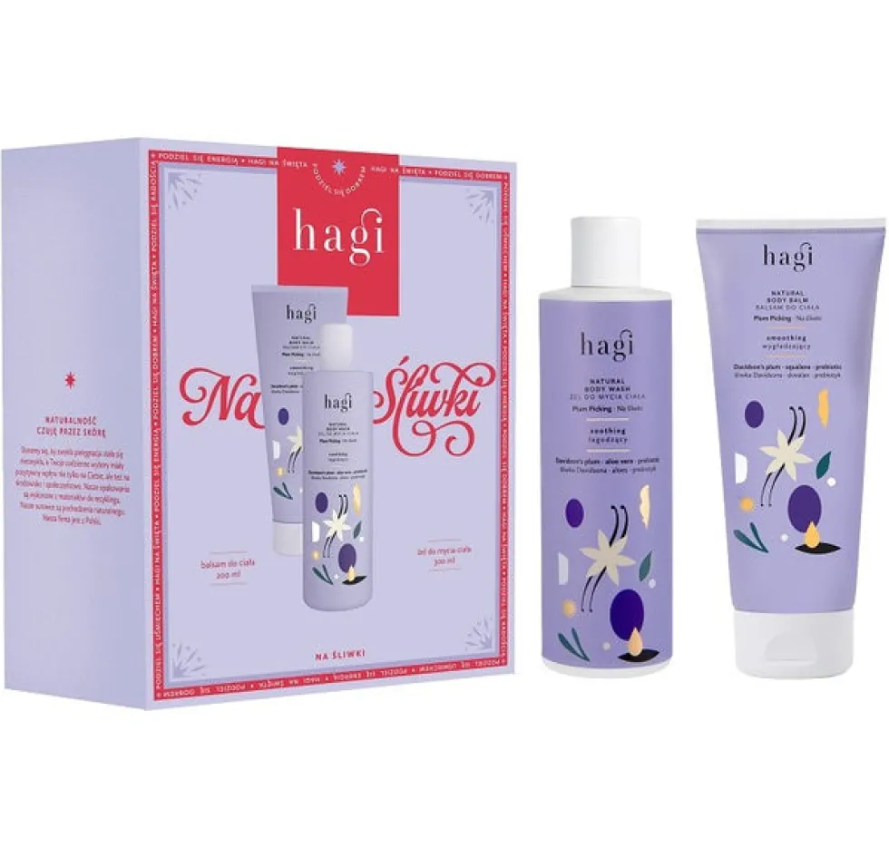 Hagi Na Śliwki zestaw balsam do ciała 200ml + żel do mycia ciała 300ml