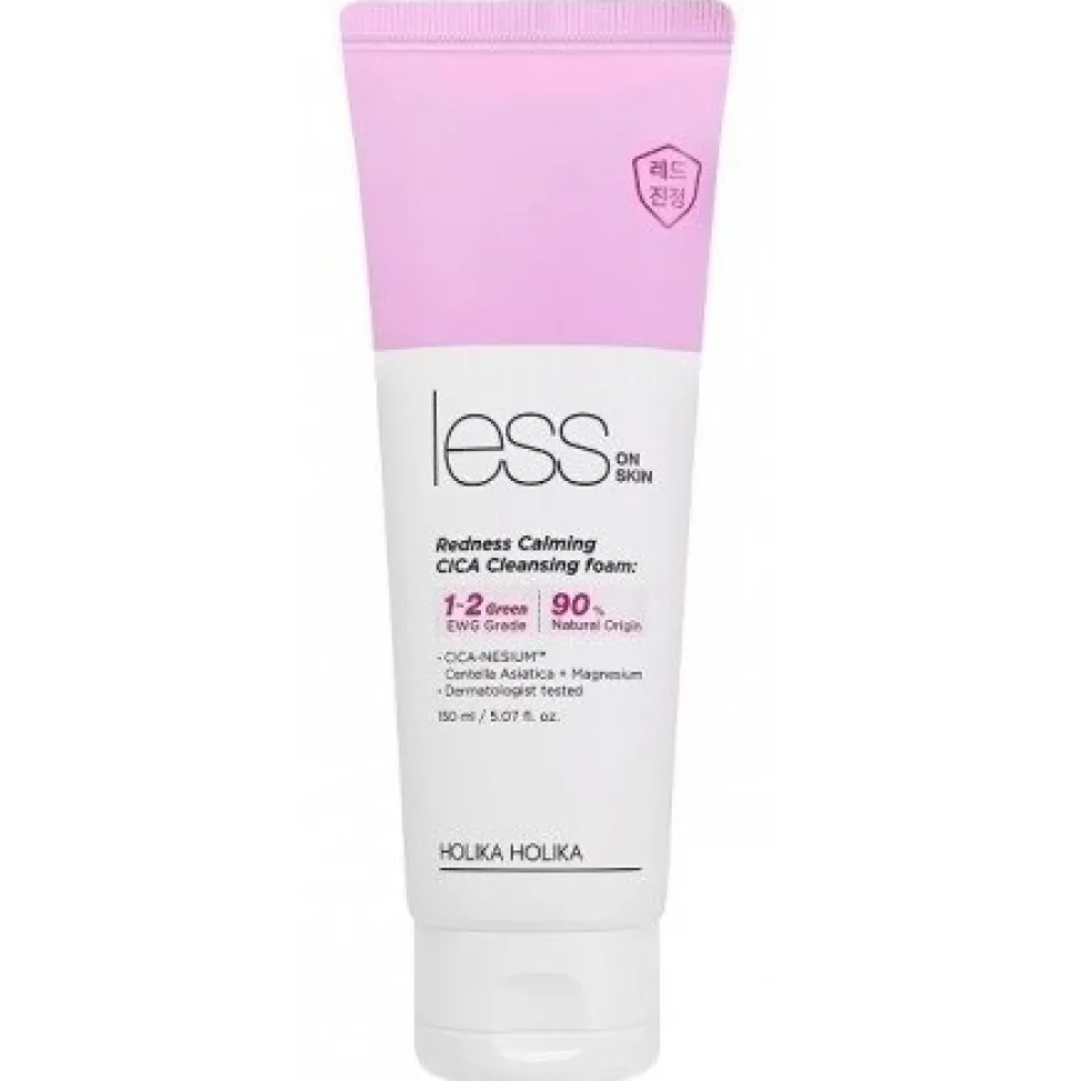 HOLIKA HOLIKA Less On Skin Redness Calming CICA Cleansing Foam pianka myjąca do podrażnionej i zaczerwienionej skóry 150ml