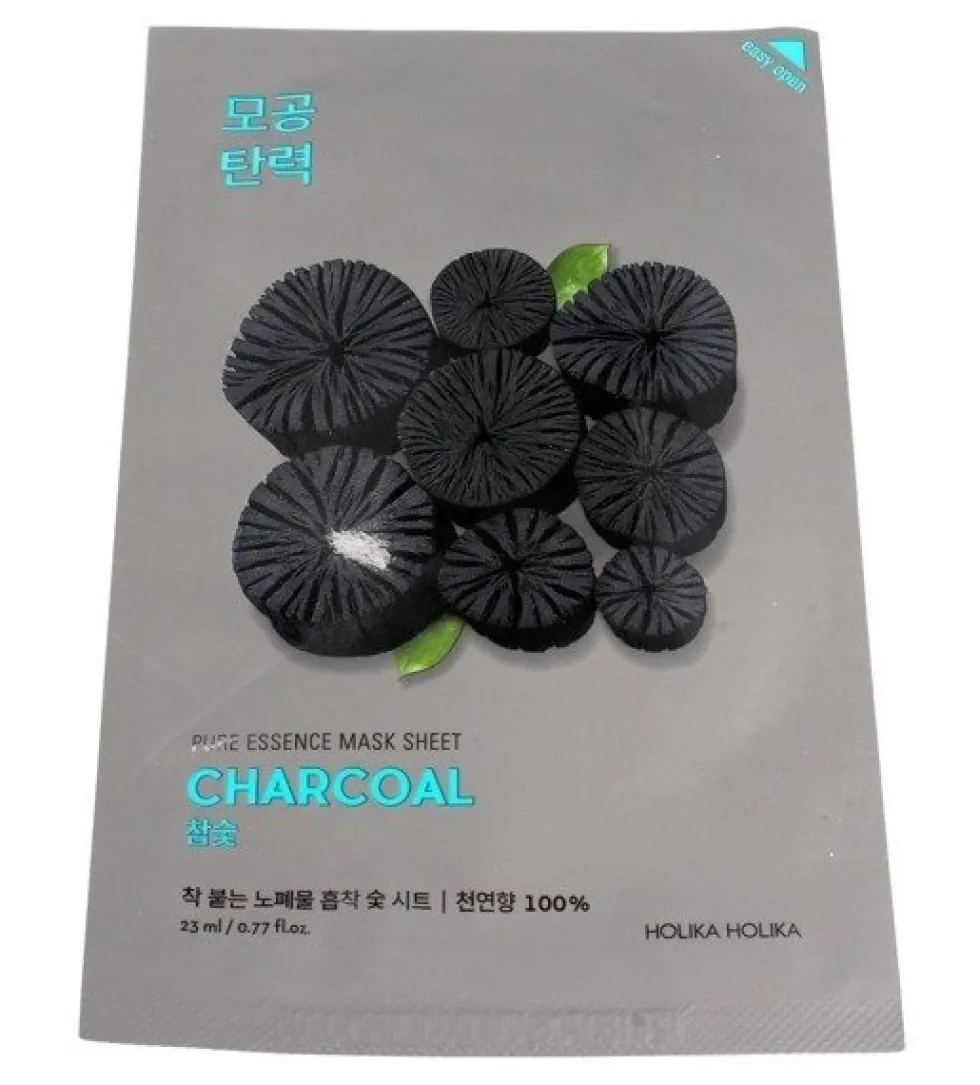 HOLIKA HOLIKA Pure Essence Mask Sheet Charcoal oczyszczająca maseczka z ekstraktem z węgla 23ml