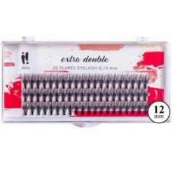 Ibra Kępki sztucznych rzęs Extra Double Knot-Free C 0.10-12mm