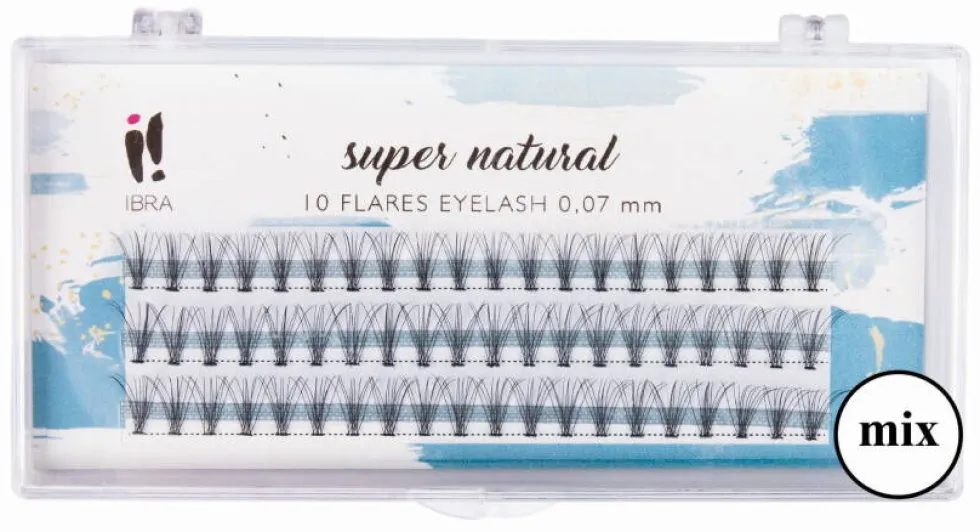 Ibra Super Natural kępki sztucznych rzęs 10 D-0.07mm C Mix