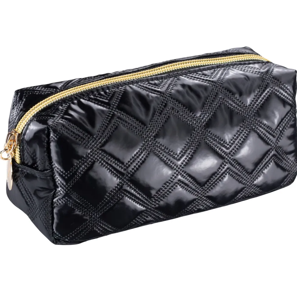 Inter Vion Gold & Black kosmetyczka pikowana czarna