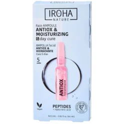 IROHA nature Peptides Antiox Face Ampoule antyoksydacyjno-nawilżające ampułki do twarzy z peptydami 5x1.5ml