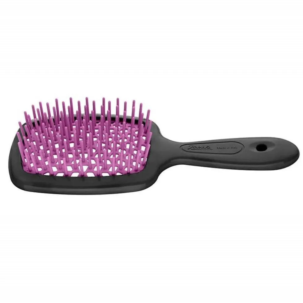 Janeke Small Superbrush mała szczotka do rozczesywania włosów Fioletowo-Różowa