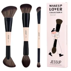 JESSUP Duo-End Brush Versatility Collection zestaw dwustronnych pędzli do makijażu Peach Dust 3szt.