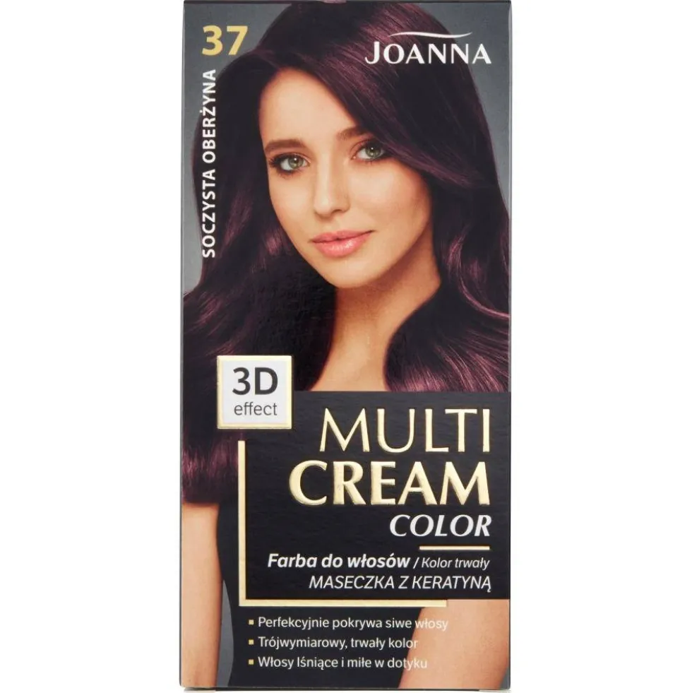 Joanna Multi Cream Color farba do włosów 37 Soczysta Oberżyna