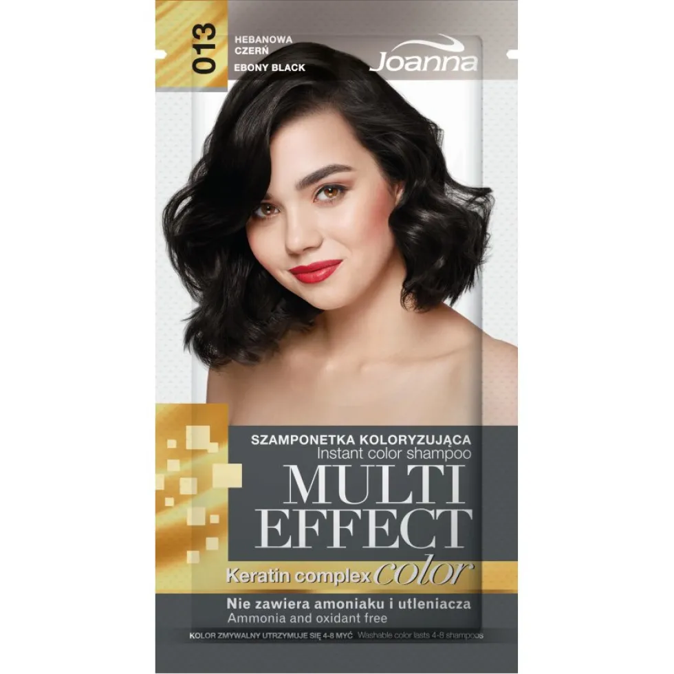 Joanna Multi Effect Color szamponetka koloryzująca 013 Hebanowa Czerń 35g