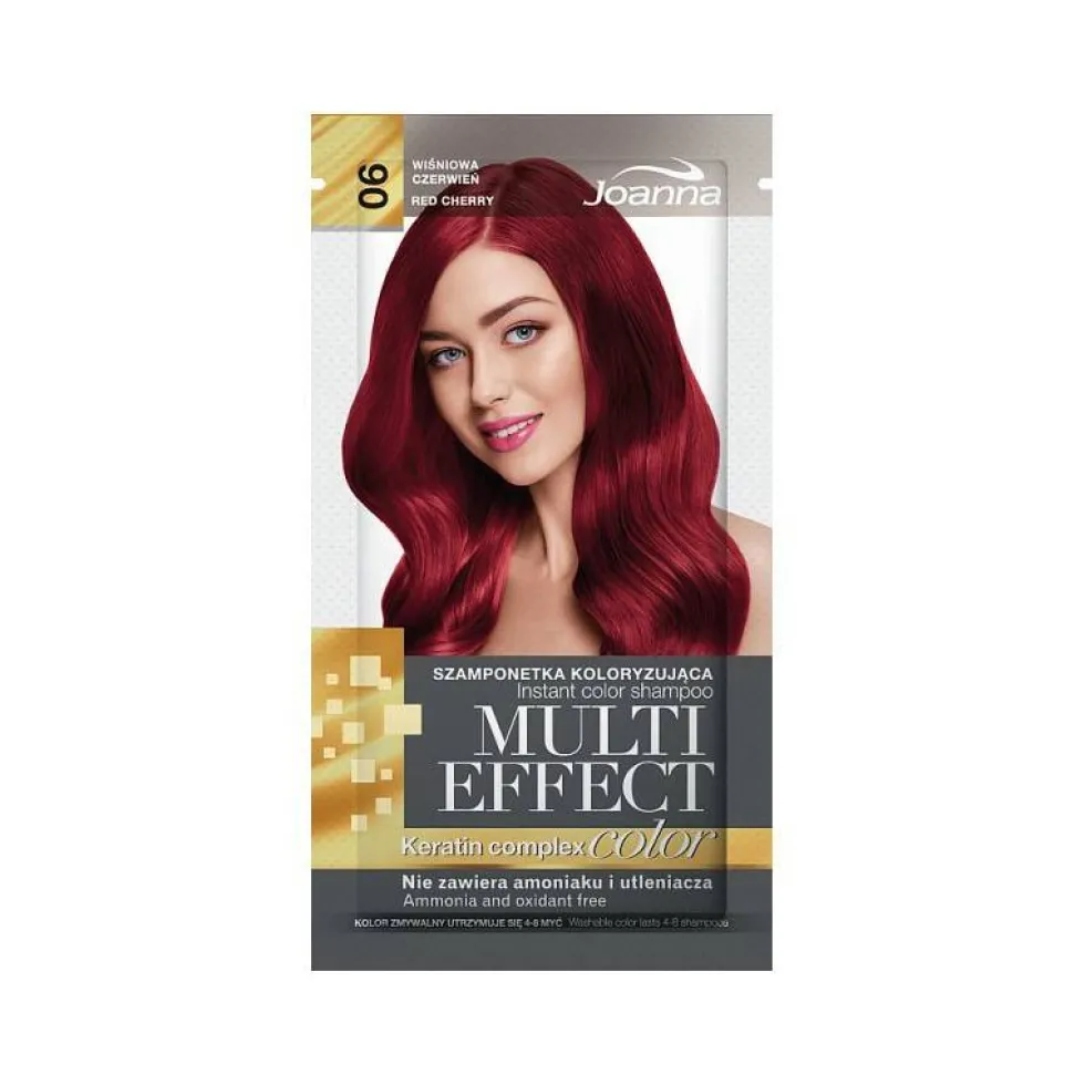 Joanna Multi Effect Color szamponetka koloryzująca 06 Wiśniowa Czerwień 35g