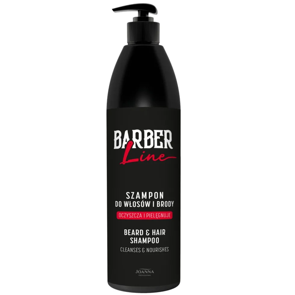 Joanna Professional Barber Line szampon do włosów i brody 1000ml