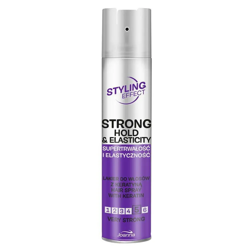 Joanna Styling Effect lakier do włosów z keratyną bardzo mocny 250ml