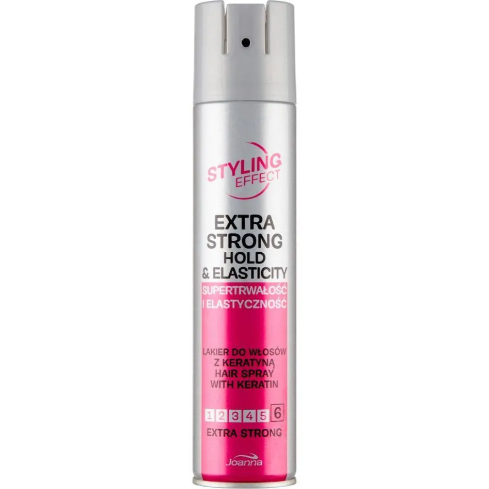 Joanna Styling Effect lakier do włosów z keratyną ekstramocny 250ml