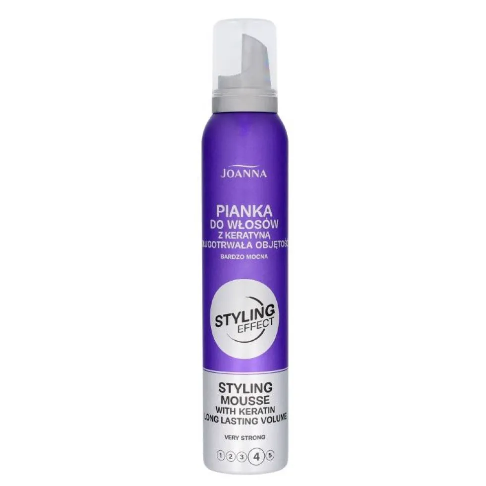 Joanna Styling Effect pianka do włosów z keratyną bardzo mocna 150ml