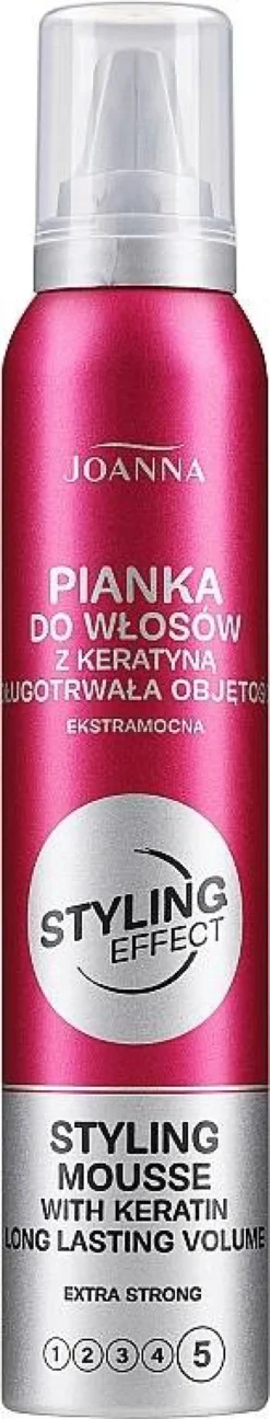 Joanna Styling Effect pianka do włosów z keratyną ekstramocna 150ml