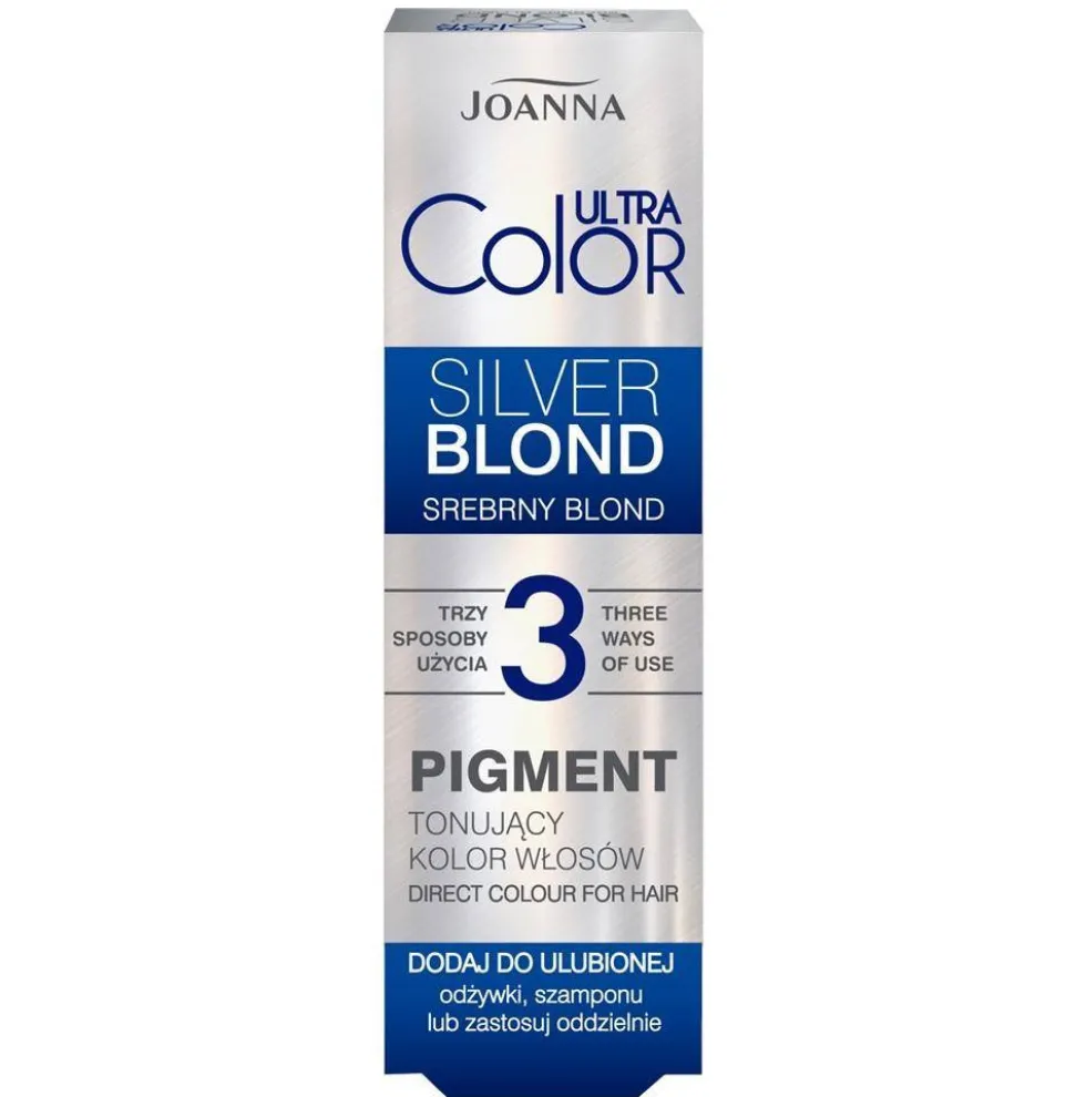 Joanna Ultra Color Pigment tonujący kolor włosów Srebrny Blond 100ml