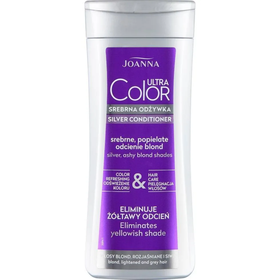 Joanna Ultra Color srebrna odżywka do włosów srebrne popielate odcienie blond 200g