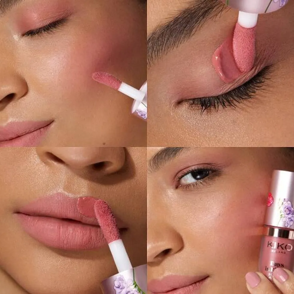 KIKO Milano Days In Bloom 3-In-1 Silky All-Over uniwersalny fluid 3w1 o naturalnym promiennym wykończeniu 04 Mauve Infusion 4ml