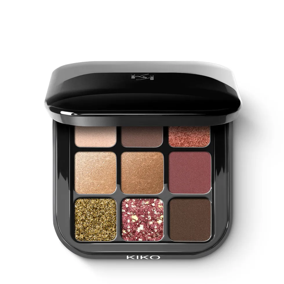KIKO Milano Glamour Multi Finish Eyeshadow Palette paleta 9 cieni do powiek o różnym wykończeniu 03 Burgundy Notes