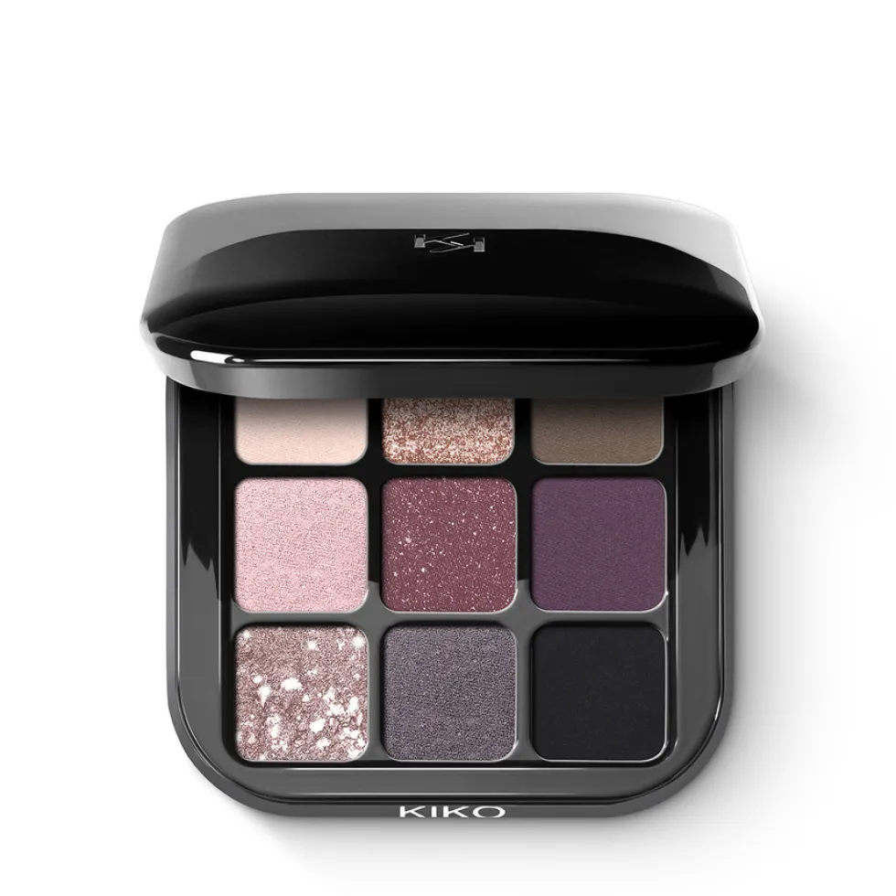 KIKO Milano Glamour Multi Finish Eyeshadow Palette paleta 9 cieni do powiek o różnym wykończeniu 04 Mauve Selection