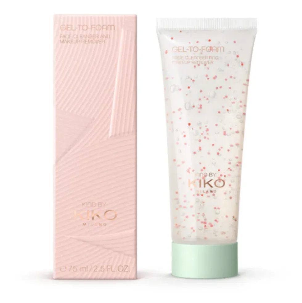KIKO Milano Kind by KIKO Gel-to-Foam Face Cleanser And Makeup Remover preparat do oczyszczania twarzy i demakijażu 2w1 75ml