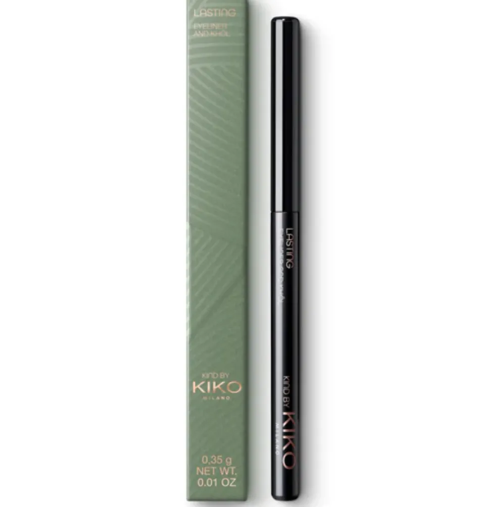 KIKO Milano Kind By KIKO Lasting Eyeliner & Khol kredka do wewnętrznego i zewnętrznego konturu oka 01 Nature's Ink 0.35g