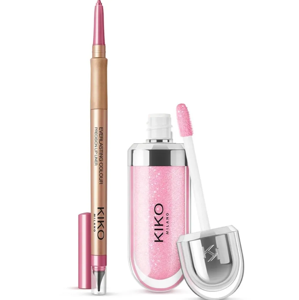 KIKO Milano Lip Combo Set zestaw nawilżający błyszczyk i dopasowana konturówka 02