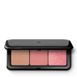 KIKO Milano Multi Finish Trio Blush & Bronzer Palette paleta do twarzy z 1 bronzerem i 2 różami o wykończeniu matowym i metalicznym 02 Mauve 7g