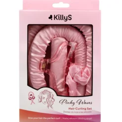 KillyS Pinky Waves wałek do kręcenia włosów ze scrunchie i klamrą
